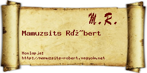 Mamuzsits Róbert névjegykártya